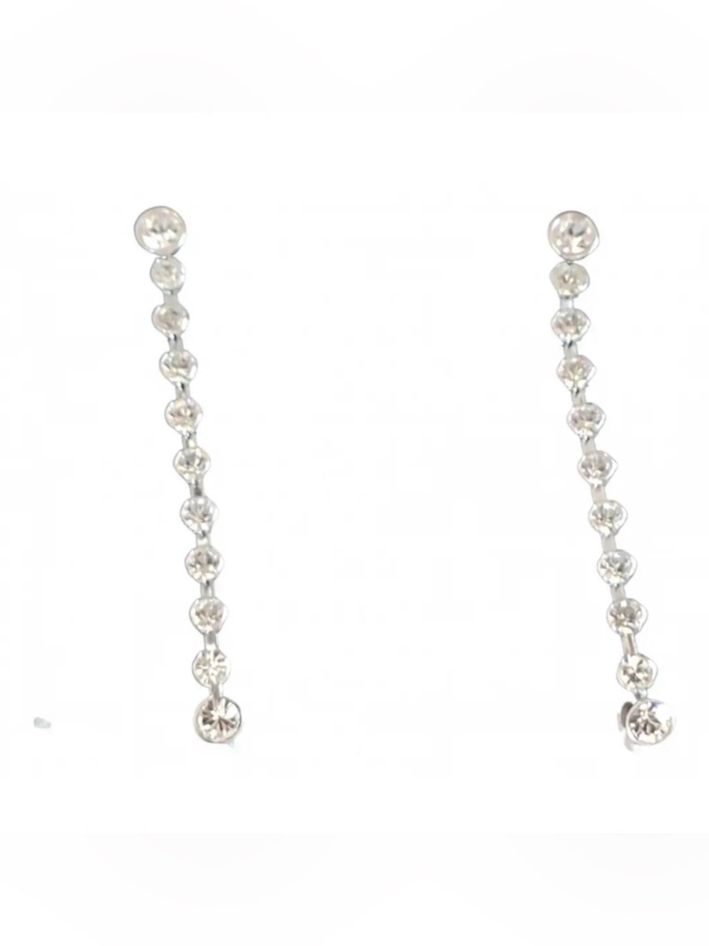 Swarovski fit white crystal earrings
